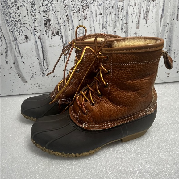 Women's Bean Boots, 8" Shearling-Lined Insulated Womans Sz 8 M - Picture 3 of 12